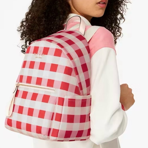 NWT Gingham Red & Pink Kate Spade Chelsea
Medium Backpack main image 9